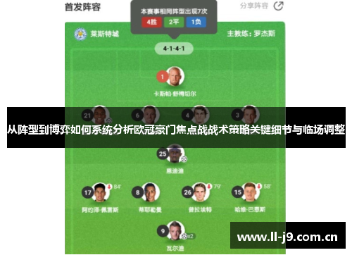从阵型到博弈如何系统分析欧冠豪门焦点战战术策略关键细节与临场调整 从阵型到博弈如何系统分析欧冠豪门焦点战战术策略关键细节与临场调整